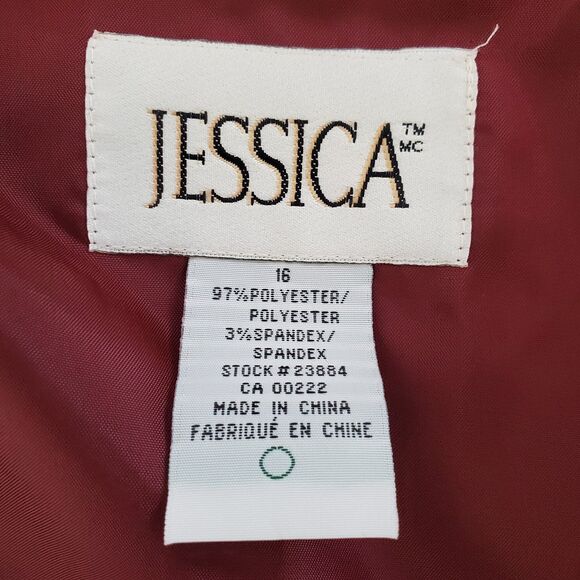 Vintage 90's Jessica Maroon Bolero Jacket - Picture 8 of 8